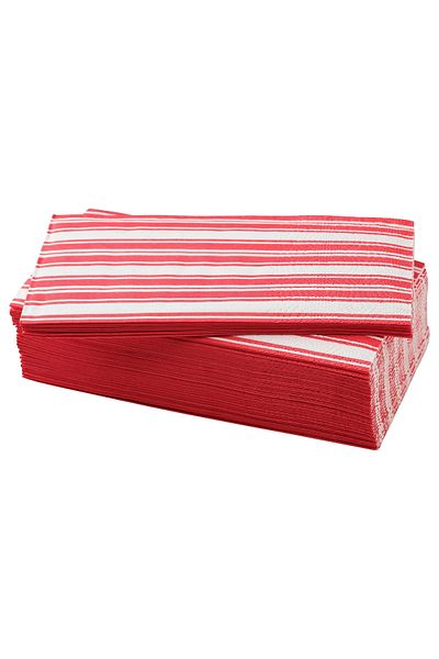 IKEA Vinterfint Stripe Pattern Red-White 38X38 cm Patterned Napkin
