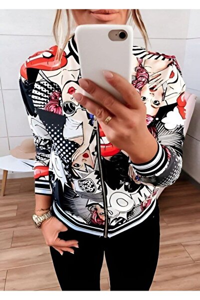 jennyfer garment BASKILI DETAYLI BAMBER CEKET