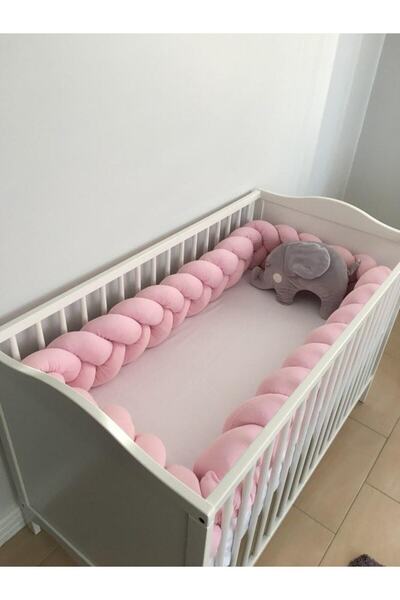 düğüm yastık 420 Cm 3 Örgü Beşik Korumalık