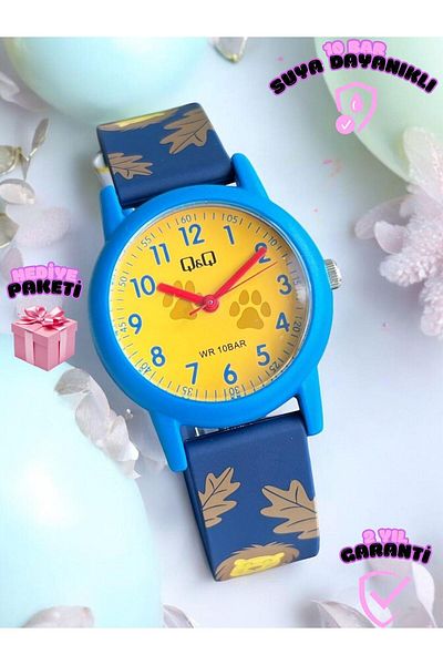 Q&Q Kids Wrist Watch with 10 Atm Water Resistant Silicone Bands - Stylish Design with Eylence Figure 22A.004Vy