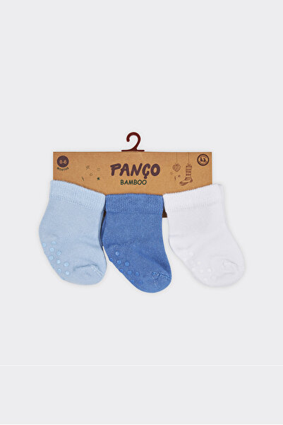 Panço Erkek Bebek Kaydırmaz Tabanlı Renkli Soket Çorap Set