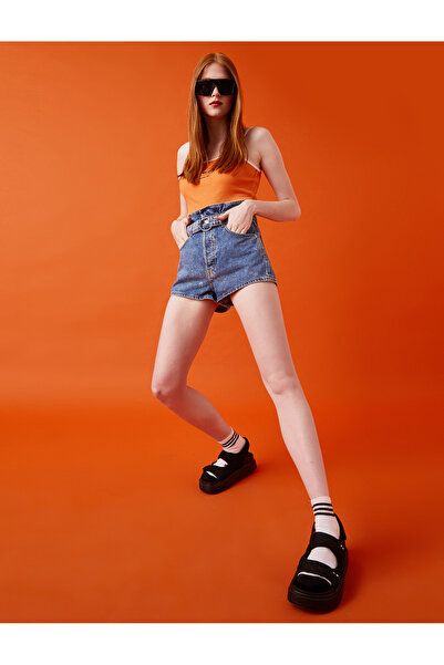 Koton Γυναικείο Medium Indigo Short & Bermuda 1YAK03005OD