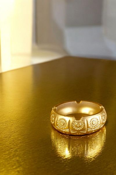 Evene Ashtray Gold Ashtray Decorative Ashtray Model 4