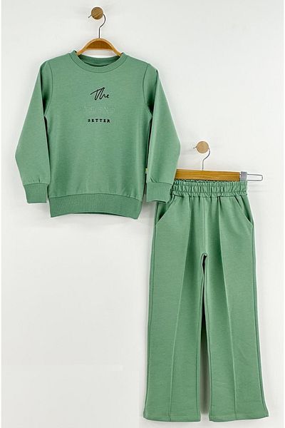 ROBA KIDS Girls & Boys, Compact 2-Thread, Embroidery Detail, Pocket, Bottoming Top Sweatshirt Suit Rb-8023