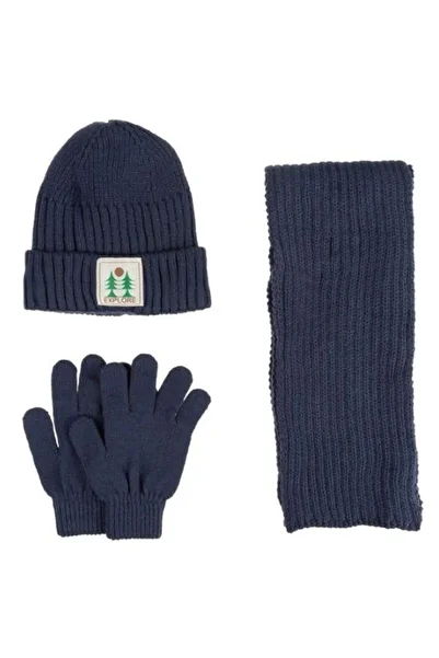 Zekids Children's 9-15 Years Old Pilling Proof Fleece Scarf Beanie Gloves Set