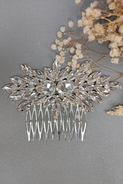 Limelia Булчински фиби за коса с гребен за сватба, годеж, обещание, 2 броя