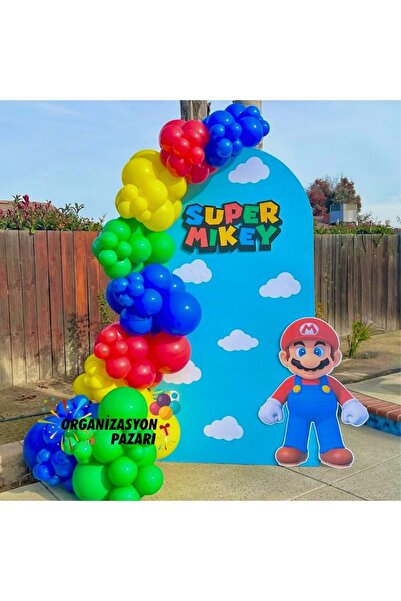 Organizasyon Pazarı Balon Seti Çim Yeşili-Koyu Mavi-Kırmızı-Sarı 100 Lü Balon...