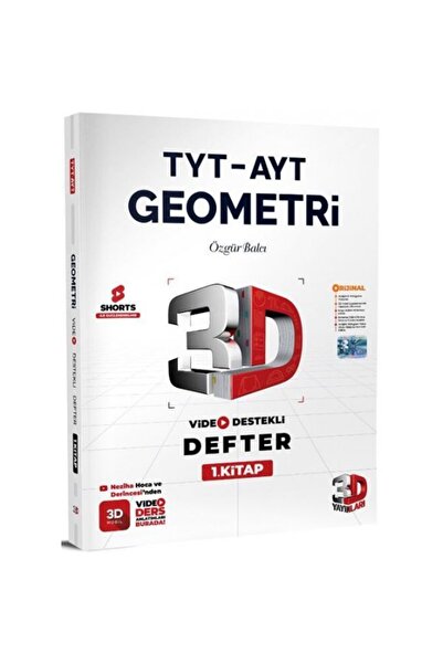 3D Yayınları 3D TYT AYT Geometri Video Destekli Defter Süper Ayraç Hediyeli