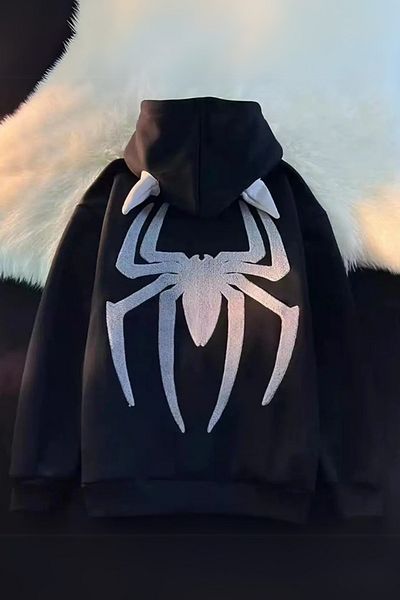 Köstebek Black Momster Spider Hooded Sweatshirt