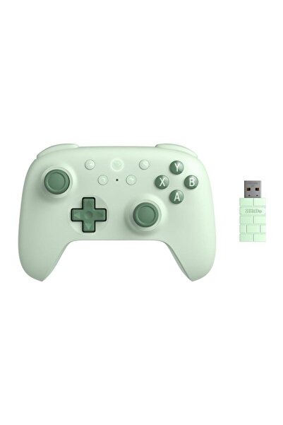 8Bitdo Ultimate 2C Kablosuz 2.4G Oyun Kolu PC Android Hall Effect Joystick Pastel Yeşil