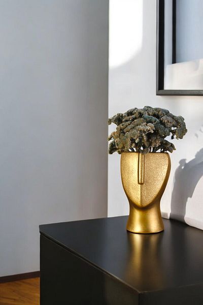 Evene Vase Small Vase Tabletop Vase Home Decoration Vase Gold Antique Color Model 20