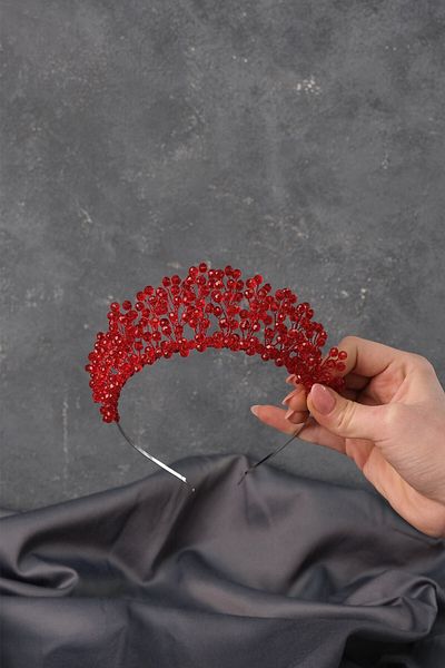 Hayalperest boncuk Aren Bridal Henna Crown with Crystal Beads