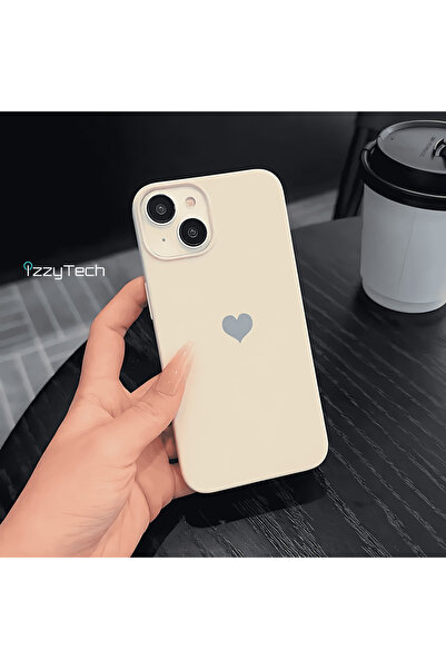 izzytech حافظة هاتف من السيليكون متينة وناعمة مع شعار القلب متوافقة مع هاتف i...