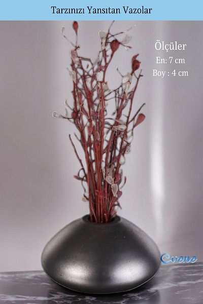 Evene Small Vase - Table Top Vase, Home Decoration, Silver Antique Color Model 19