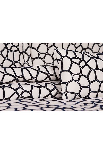 Bonne Maison Stone Navy Blue 4 Piece Embroidered Bedspread Set