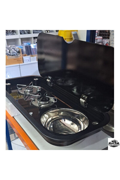 Universal üniversal kombinasyon ikili ocak evyeli 76X36.5 CM Yatek Karavan Tekne