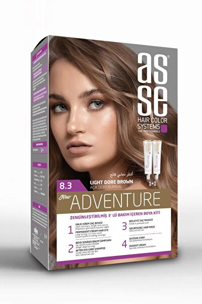 asse Adventure Set Saç Boyası No:8.3 Açık Dore Kumral