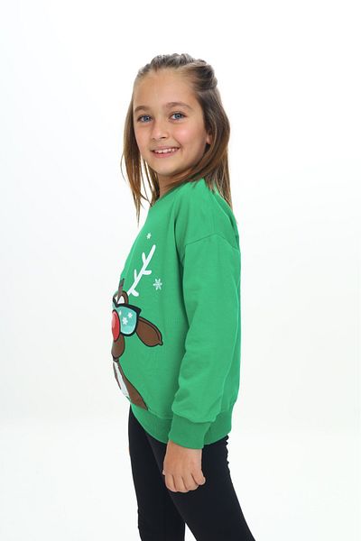 Toontoy Girl's Printed Sweatshirt
