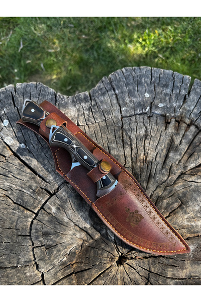 ÖZKRİSTAL KRİSTAL YATAĞAN EL YAPIMI İKİLİ BIÇAK