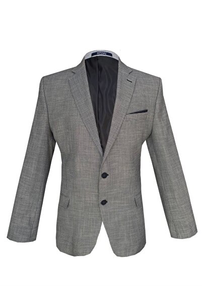 SÜVARİ Süvari Bol Kalıp Desenli Mavi Tek Ceket