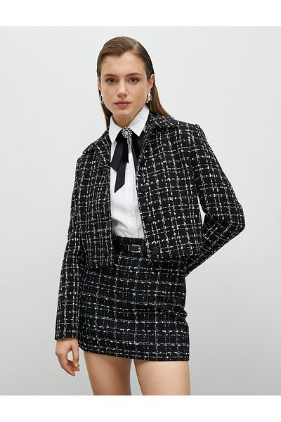 Koton Fustă din tweed cu detaliu mini curea
