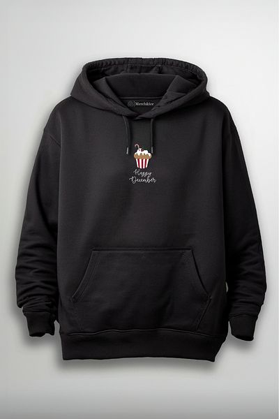 SM Satranç Medya Happy December Merry Christmas Πρωτοχρονιάτικο Unisex Hoodie με στάμπα