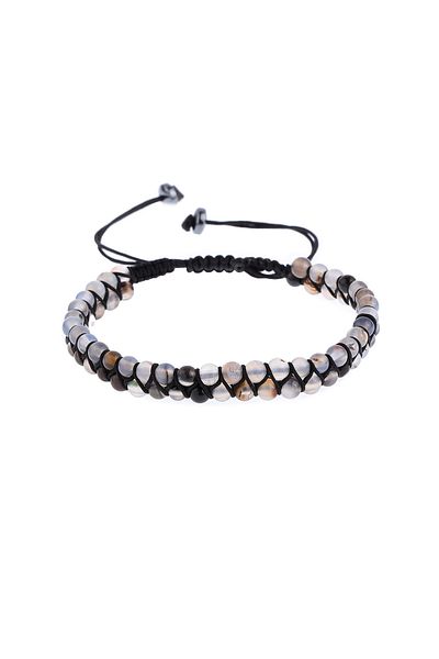Hatemoğlu Gray Hematite Stone Men's Bracelet