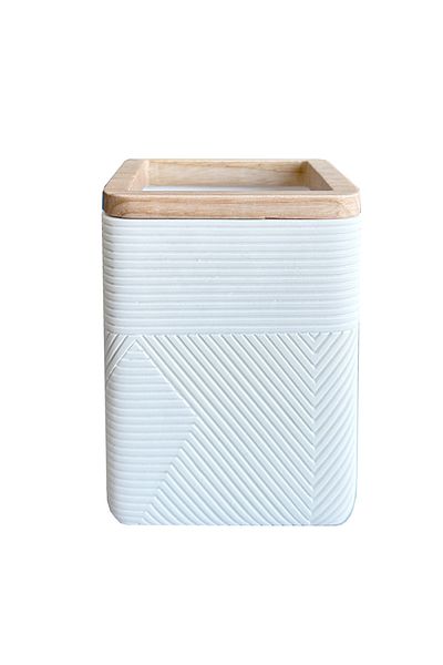Prima Nova White Madera Toothbrush Holder