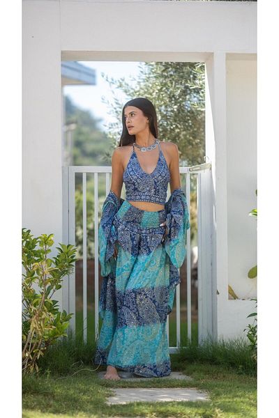 Miss Boheme Silk Trousers - Crop Kimono