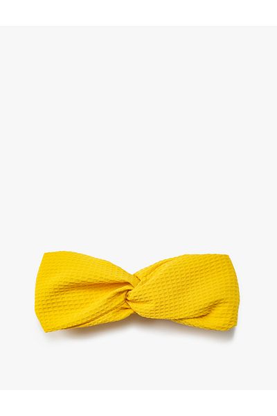 Koton Textured Bandana Headband - Knot Detail