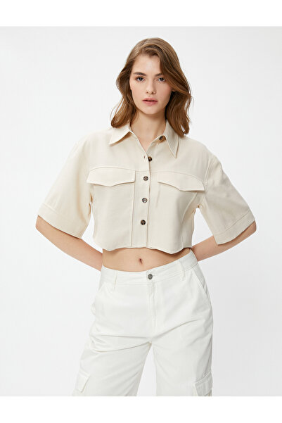 Koton Viskóz Pocket Crop ing