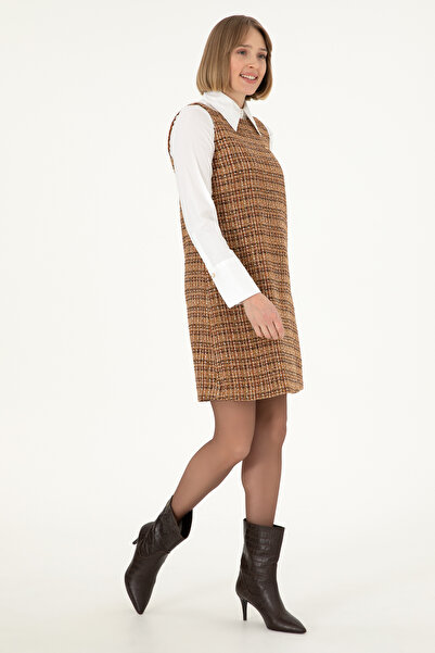 U.S. Polo Assn. Kadın Coconut Mini Boy Dokuma Elbise 50290360-VR153