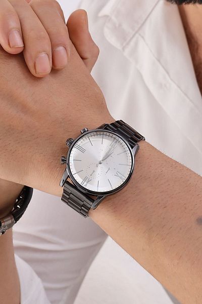 Güncel Vitrin Premium Infinity Black/White Ipc Plated Men's Wrist Watch