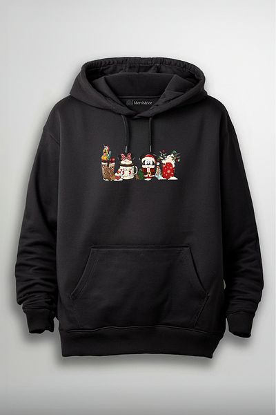 SM Satranç Medya Unisex κουκούλα με στάμπα 4 τεμαχίων με θέμα την Πρωτοχρονιά