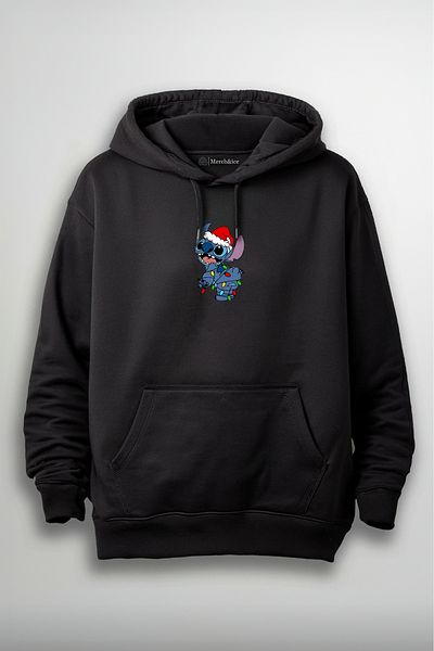 SM Satranç Medya Stitch Illuminated Christmas Printed Unisex Hoodie