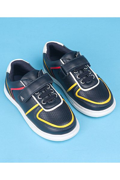 Pine kids Slip On Casual Shoes with Velcro Closure - Navy Blue