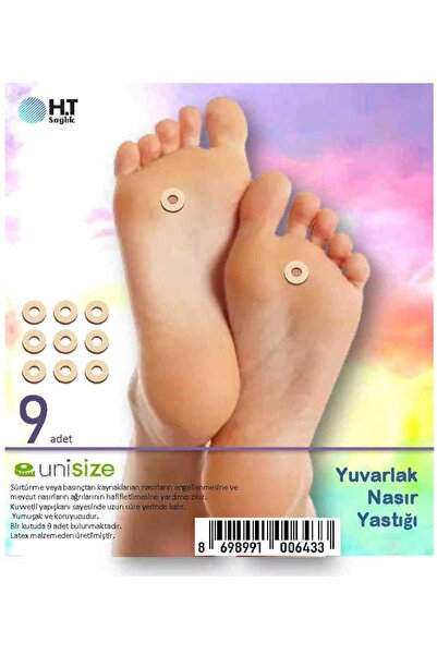 h.t sağlık 9 Adet Yuvarlak Nasır Koruyucu Yastık