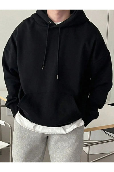 FRESSO Hanorac pentru bărbați cu trei fire cu căptușeală din fleece compact