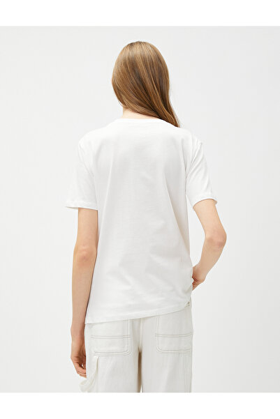 Koton Potištěné tričko s krátkým rukávem Crew Neck