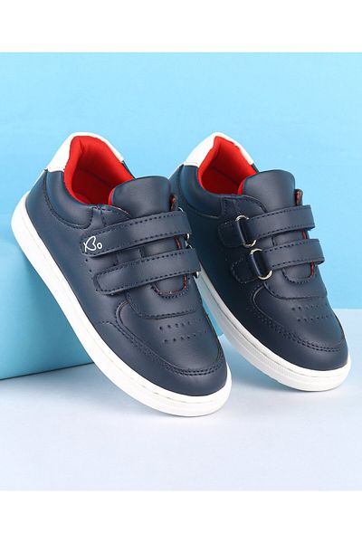 Babyoye Velcro Closure Solid Color Casual Shoes - Blue