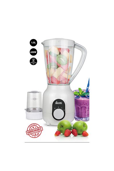 Ikon خلاط مع مطحنة ايكون IK-CBU45، 450 واط، أبيض.