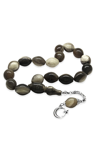 Tesbihane 925 проба срібла з бахромою, різаний буйволиний ріг, чотки Ефе 10010403