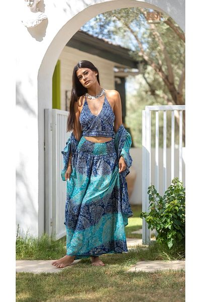 Miss Boheme Silk Trousers - Crop Kimono