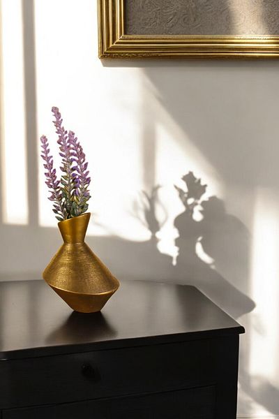 Evene Home Decoration Vase - Small, Table Top and Gold Antique Color Model 4