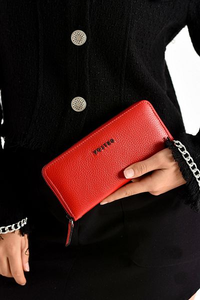 VOSTRO Handmade Italian Style 100% Real Genuine Leather Women's Multi Pocket and Multi Compartment Wallet - 053Vostro