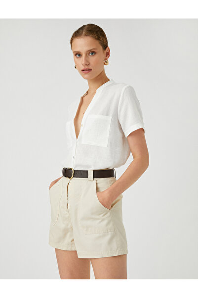 Koton Cămașă cu guler Hakim cu mânecă scurtă și buzunare