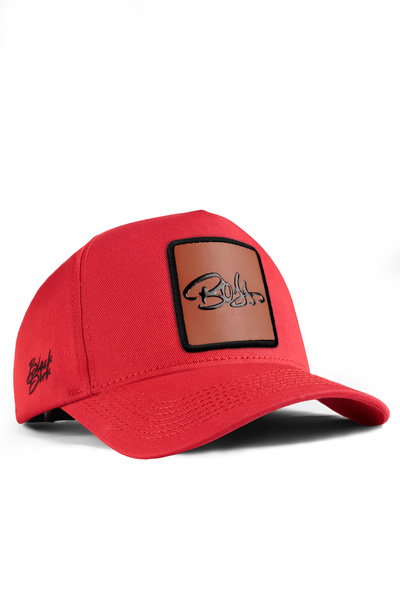 BlackBörk V1 Baseball Boss - 3 Kod Logolu Unisex Kırmızı Şapka (Cap)