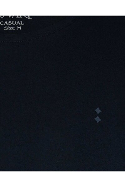 SÜVARİ Ανδρικό μπλουζάκι Süvari Regular με λαιμόκοψη σε μπλε ναυτικό χρώμα