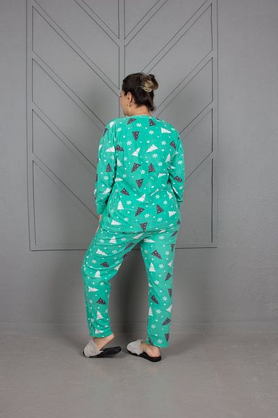 Truva XXL Plus Size Patterned Pajamas Set