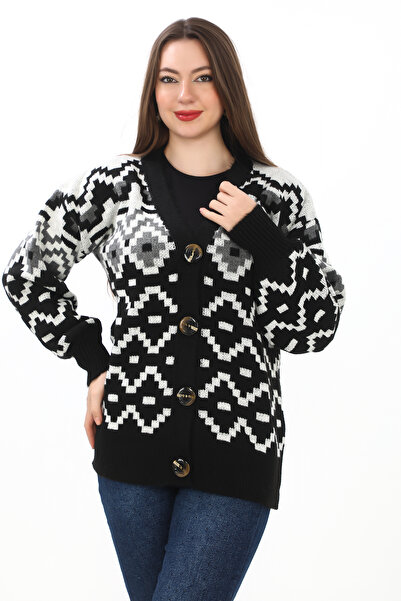 sportiness cardigan cu nasturi cu detaliu tricotat